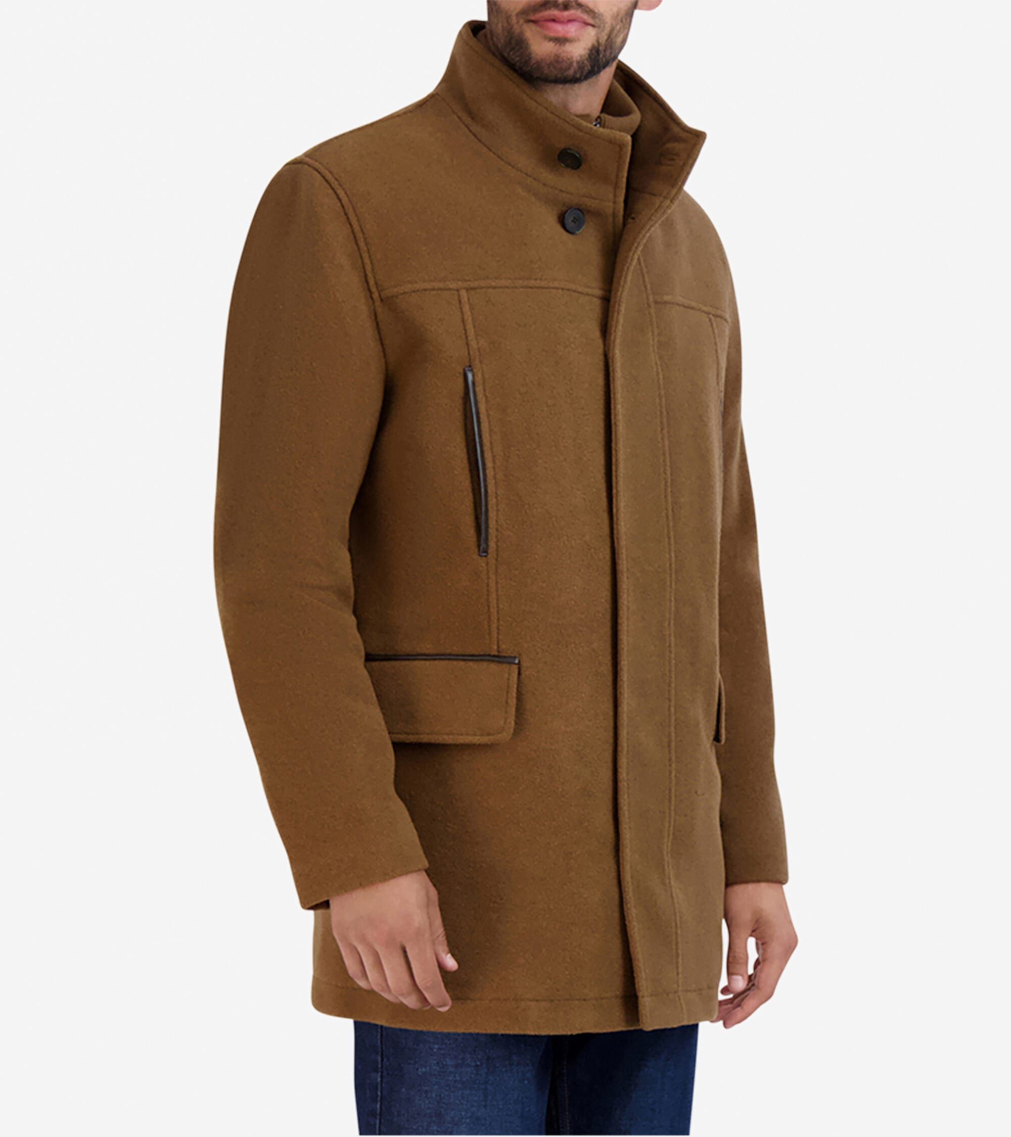 Men s All Weather Car Coat in Light Beige Cole Haan